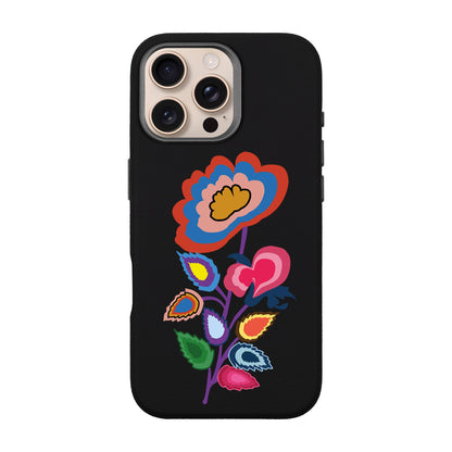 KNITTED FLOWER-iPhone 16 Pro Max Leather Premium Kılıf MagSafe Özellikli