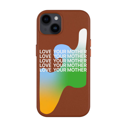 LOVE YOUR MOTHER-iPhone 14 Plus Leather Kılıf MagSafe Özellikli