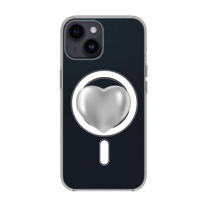 SILVER HEART-iPhone 13 Pro Solid Kılıf MagSafe Özellikli