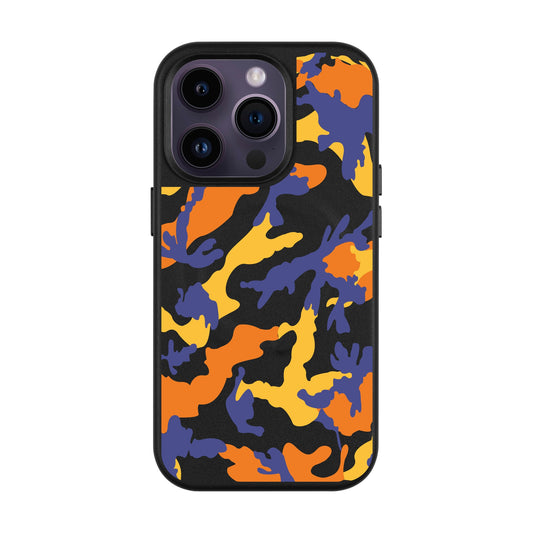 CAMOUFLAGE-Leather Kılıf MagSafe Özellikli - iPhone 14 Pro