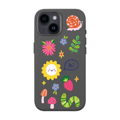 HELLO NATURE-iPhone 14 Leather Premium Kılıf MagSafe Özellikli