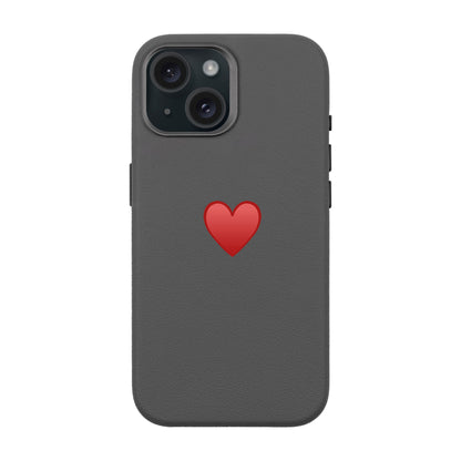 SPREAD HEART-iPhone 15 Leather Premium Kılıf MagSafe Özellikli