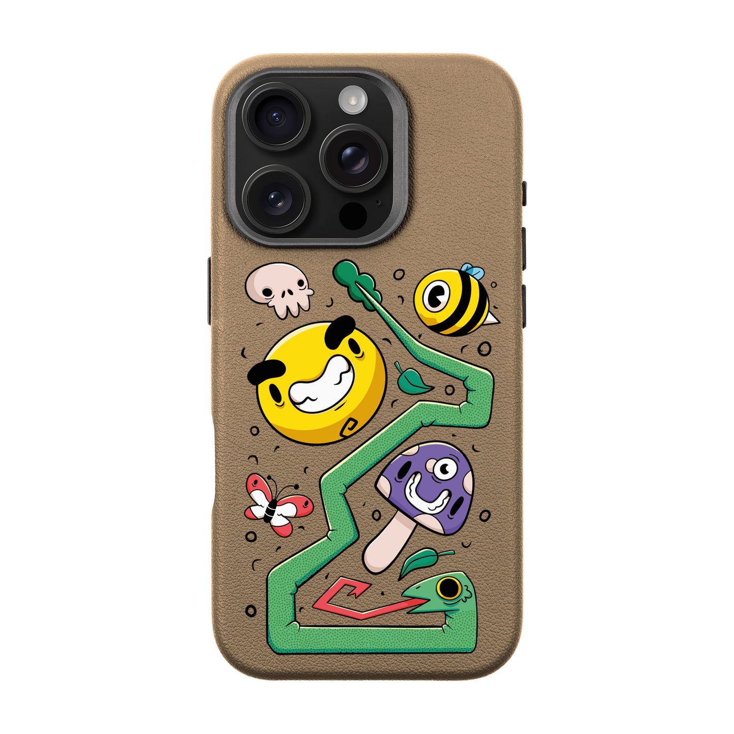 NADUR-iPhone 16 Pro Leather Premium Kılıf MagSafe Özellikli