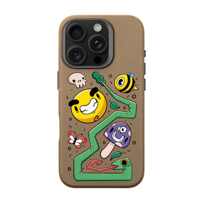 NADUR-iPhone 16 Pro Leather Premium Kılıf MagSafe Özellikli