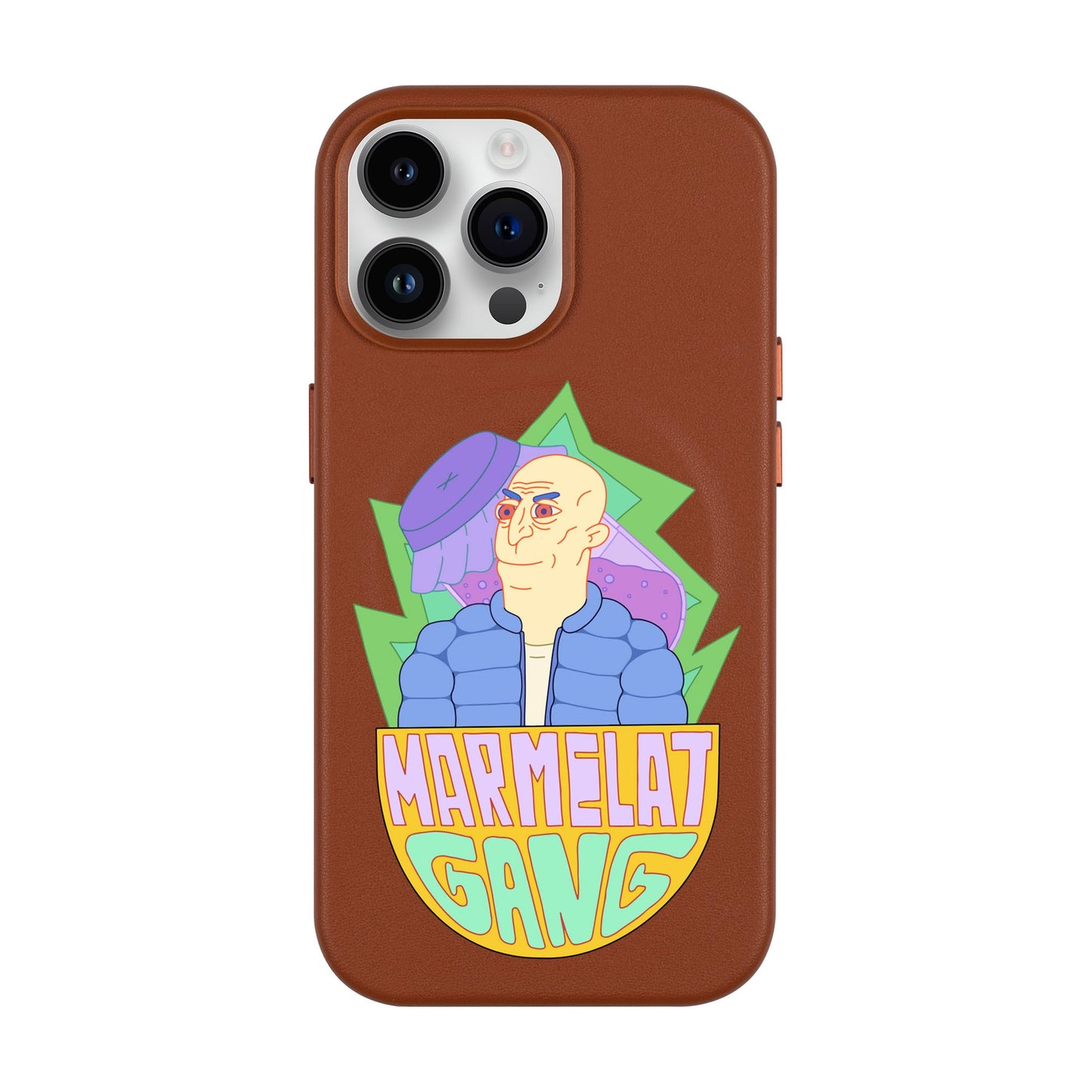 MARMELAT GANG-iPhone 14 Pro Max Leather Kılıf MagSafe Özellikli
