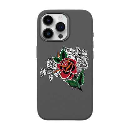 DRY ROSE-iPhone 14 Pro Max Leather Premium Kılıf MagSafe Özellikli