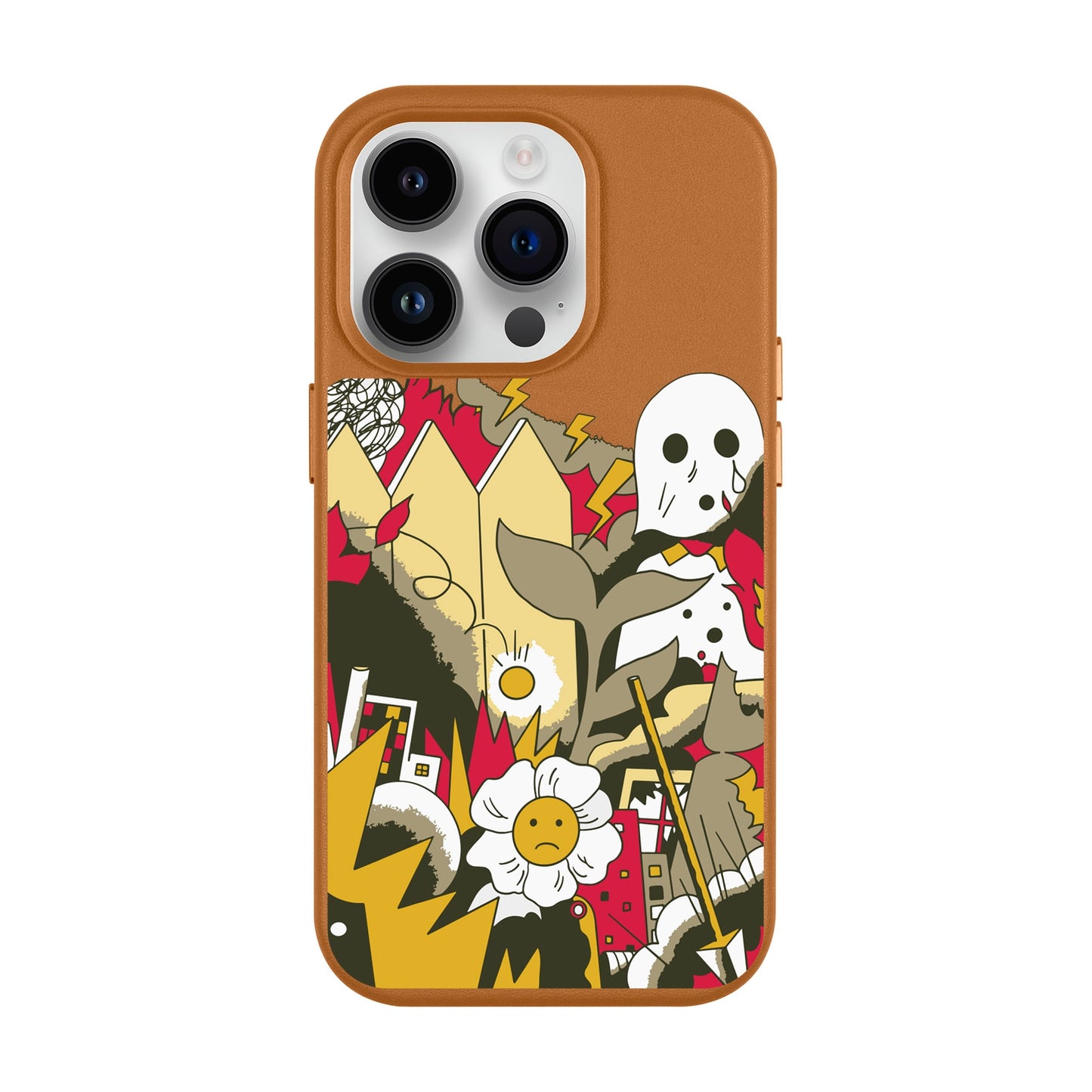 EVERYTHING IS BURNING-Leather Kılıf MagSafe Özellikli - iPhone 14 Pro