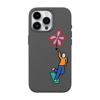 SKATEBOARDER-iPhone 14 Pro Max Leather Premium Kılıf MagSafe Özellikli