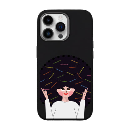 TANGLES OF HAPPINESS-iPhone 14 Pro Max Leather Premium Kılıf MagSafe Özellikli