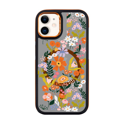 FLOWER-iPhone 11 Dark Kılıf MagSafe Özellikli