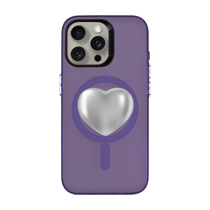 SILVER HEART-iPhone 15 Pro Max Hold Kılıf MagSafe Özellikli