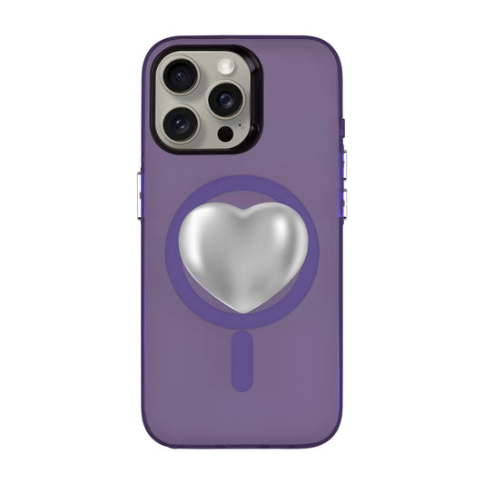 SILVER HEART-iPhone 15 Pro Max Hold Kılıf MagSafe Özellikli