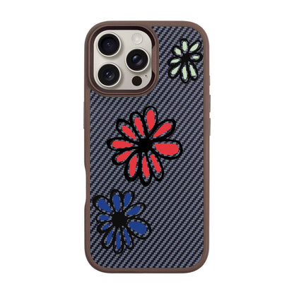 FLORIST-iPhone 16 Pro Max Plaid Kılıf MagSafe Özellikli