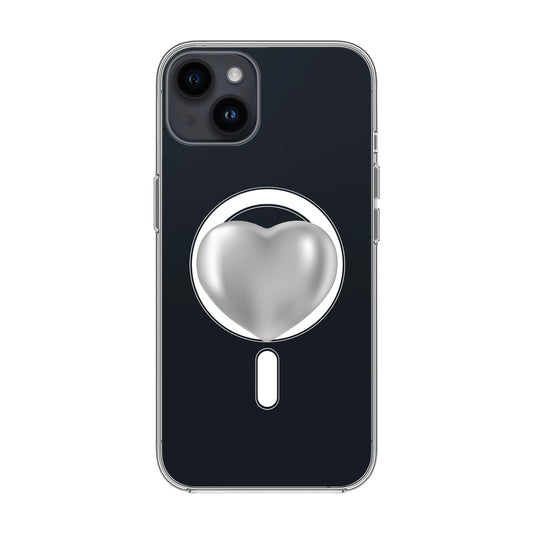 SILVER HEART-iPhone 14 Plus Solid Kılıf MagSafe Özellikli