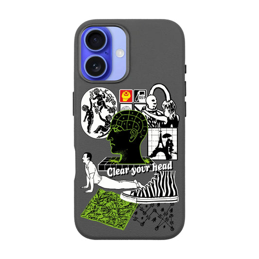 CLEAR YOUR HEAD-iPhone 16 Plus Leather Premium Kılıf MagSafe Özellikli