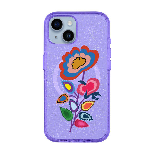 KNITTED FLOWER-iPhone 14 Shiny Kılıf MagSafe Özellikli