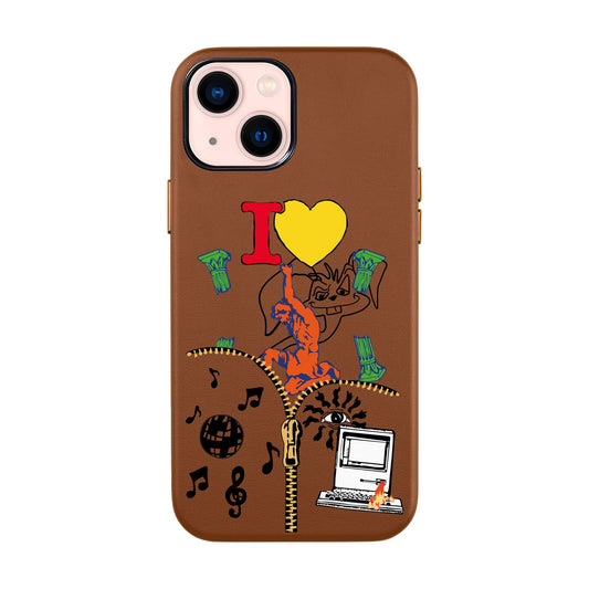 ANTIQUE-iPhone 14 Leather Kılıf