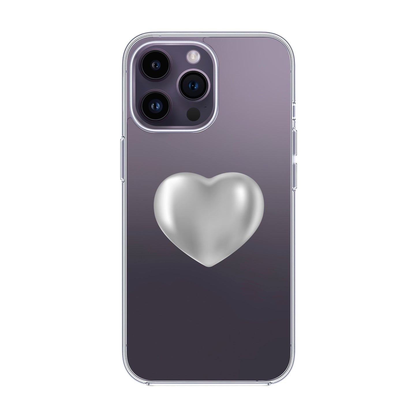 SILVER HEART-iPhone 14 Pro Max Solid Kılıf