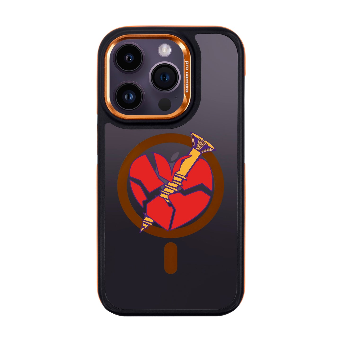BROKEN HEART-iPhone 14 Pro Dark Kılıf MagSafe Özellikli