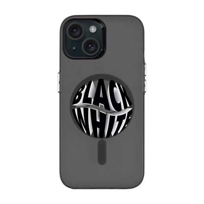 BLACK WHITE-iPhone 15 Hold Kılıf MagSafe Özellikli