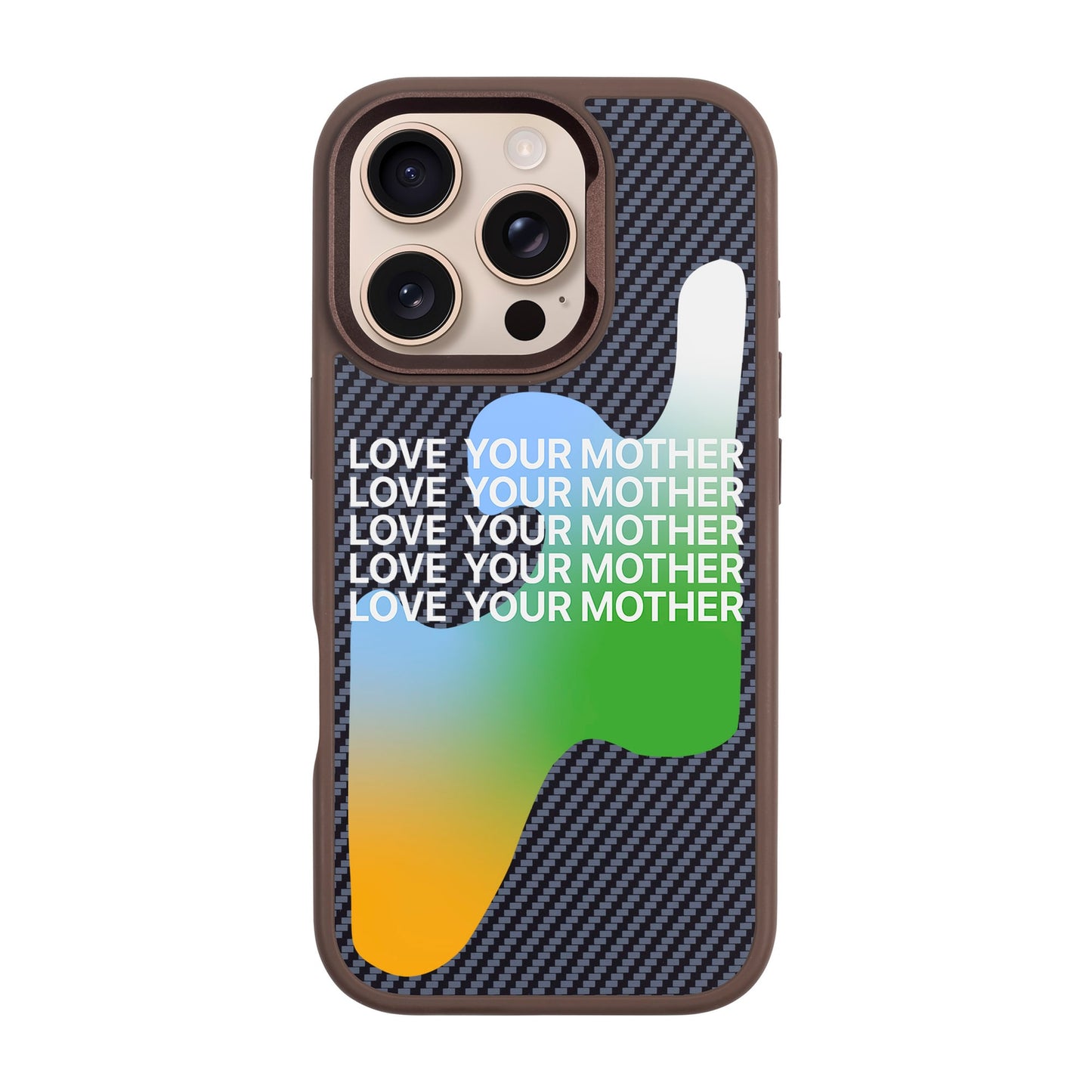 LOVE YOUR MOTHER-iPhone 16 Pro Plaid Kılıf MagSafe Özellikli