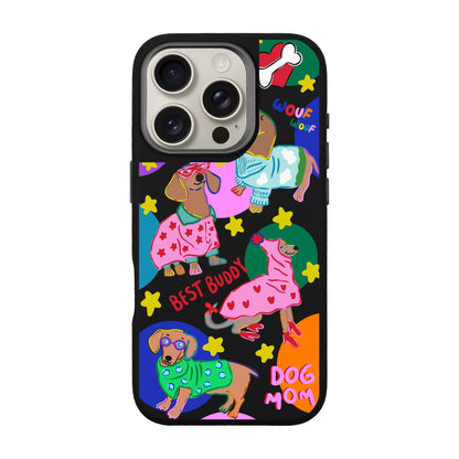 DOG MOM-iPhone 16 Pro Leather Premium Kılıf MagSafe Özellikli