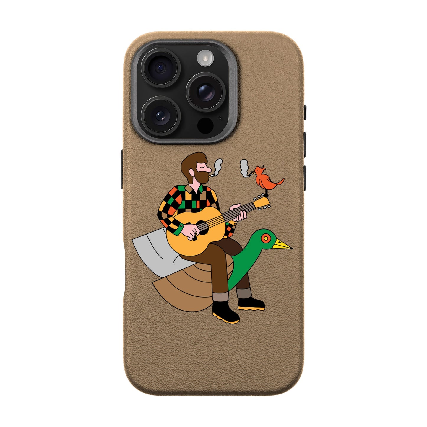 BIRDS OF A FEATHER-iPhone 16 Pro Leather Premium Kılıf MagSafe Özellikli