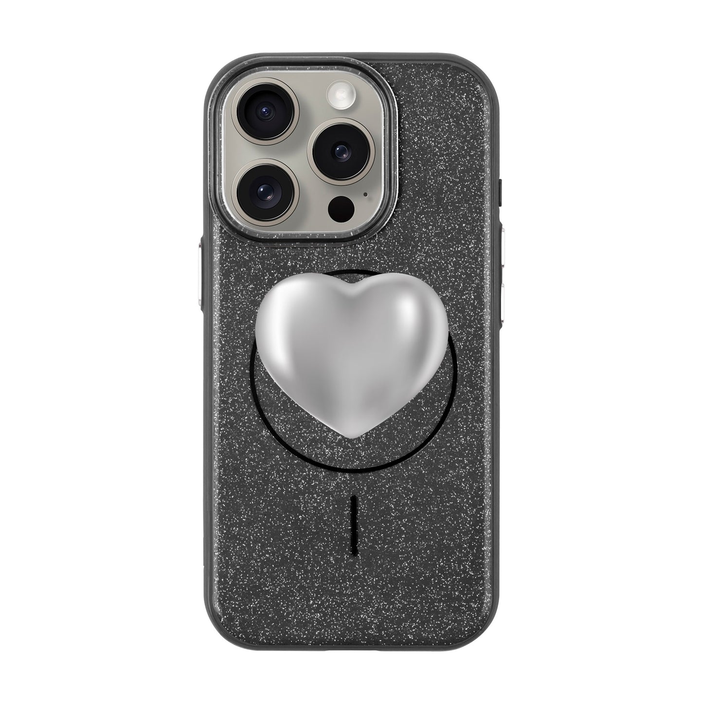 SILVER HEART-iPhone 15 Pro Radiant Kılıf MagSafe Özellikli