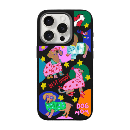 DOG MOM-iPhone 15 Pro Leather Premium Kılıf MagSafe Özellikli