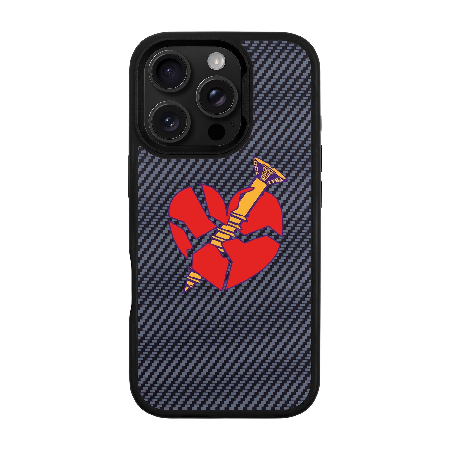 BROKEN HEART-iPhone 16 Pro Plaid Kılıf MagSafe Özellikli