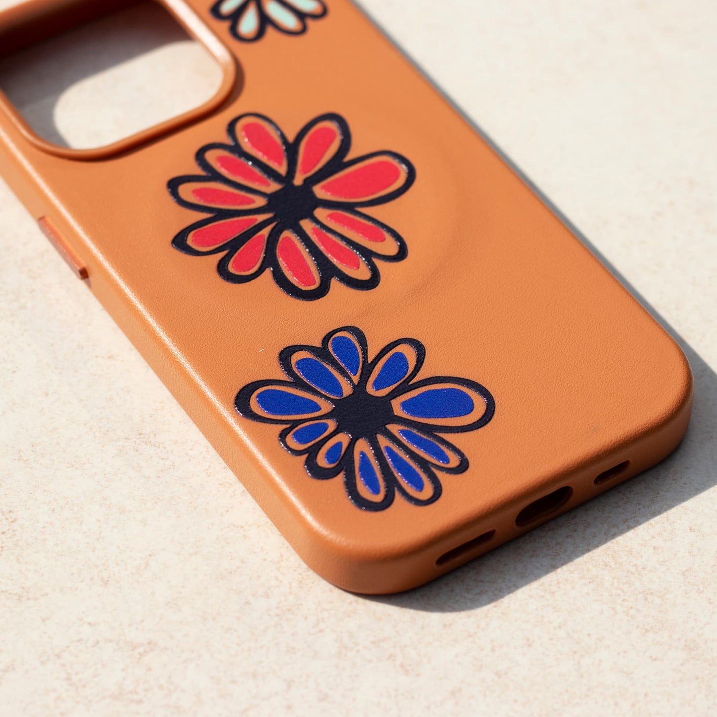 FLORIST-iPhone 14 Pro Max Leather Kılıf MagSafe Özellikli