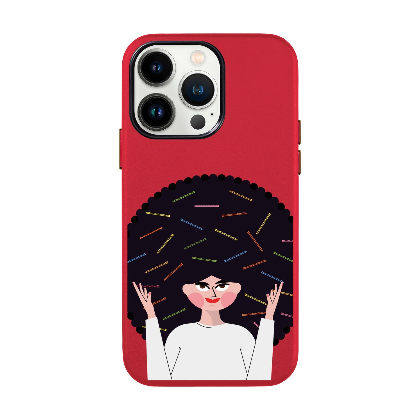 TANGLES OF HAPPINESS-iPhone 13 Pro Leather Kılıf