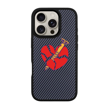 BROKEN HEART-iPhone 16 Pro Plaid Kılıf MagSafe Özellikli