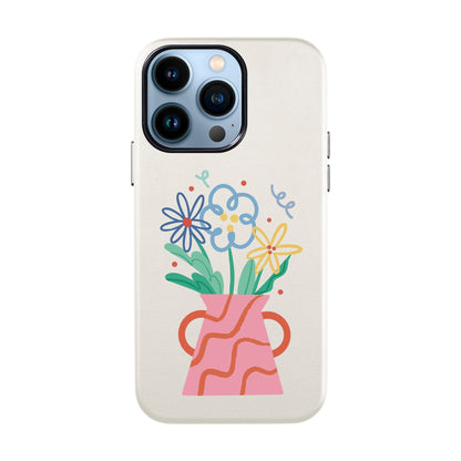 PINK VASE-iPhone 13 Pro Max Leather Kılıf