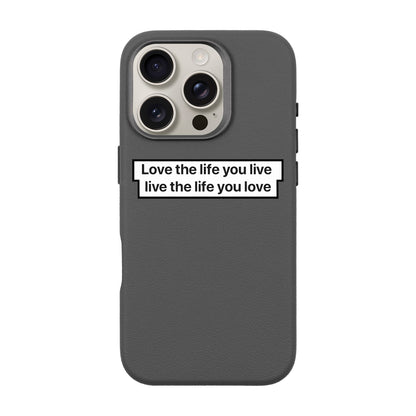 LOVE THE LIFE-iPhone 16 Pro Leather Premium Kılıf MagSafe Özellikli
