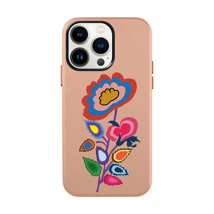 KNITTED FLOWER-iPhone 13 Pro Leather Kılıf