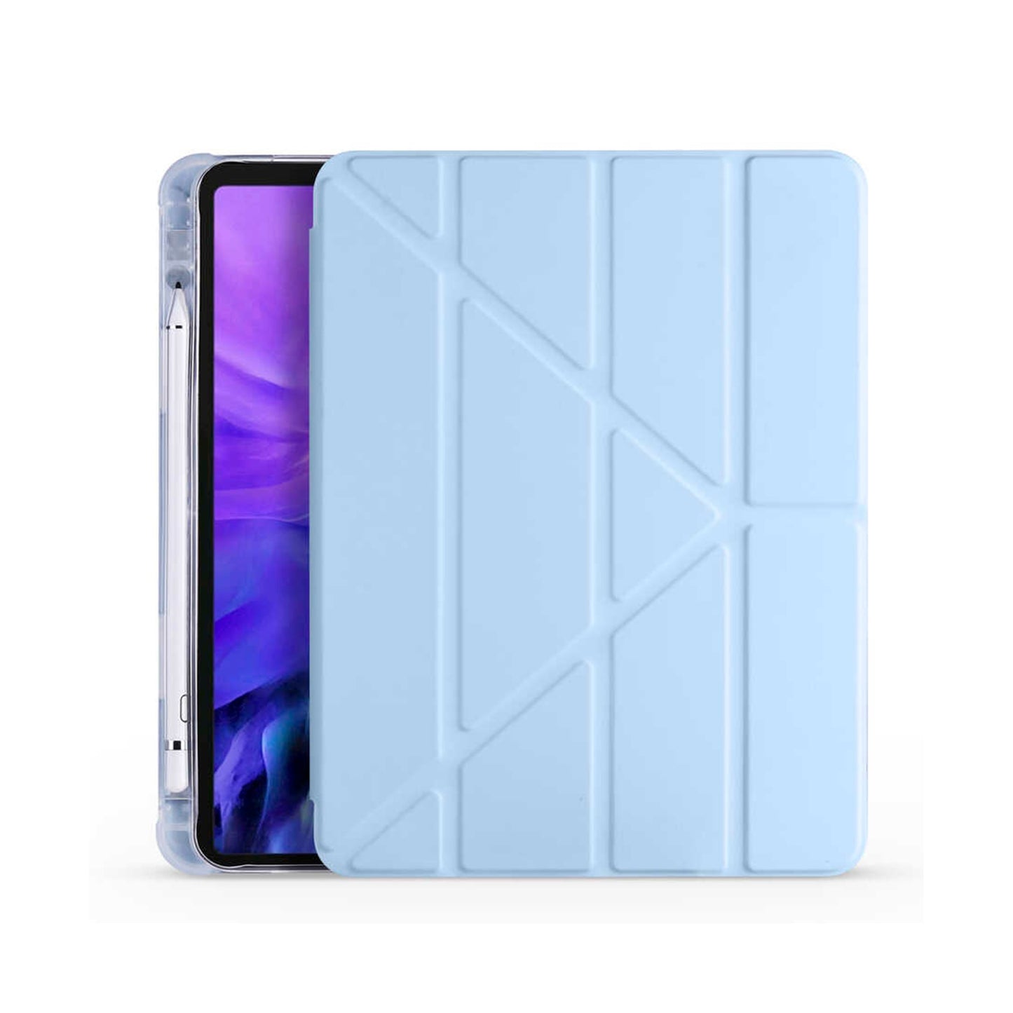 Apple iPad Air 10.9 inç 2020 (4.Nesil)-Trigon Folding Kalemlikli Standlı Kılıf