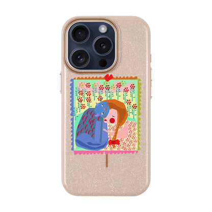 KEDİ POSTA PULU-iPhone 15 Pro Radiant Kılıf MagSafe Özellikli