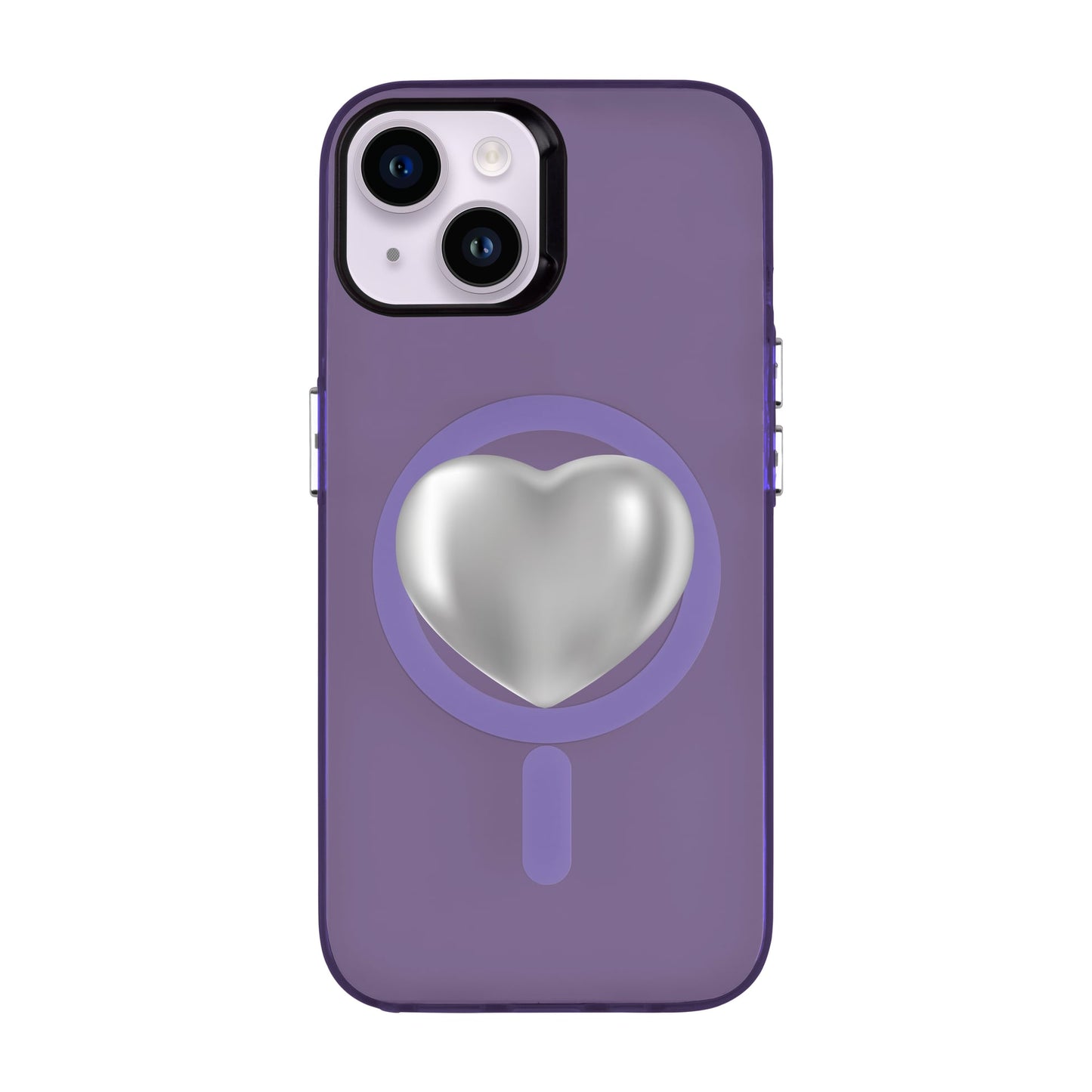 SILVER HEART-iPhone 14 Hold Kılıf MagSafe Özellikli