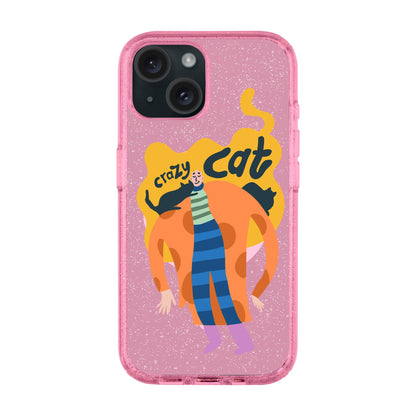 CRAZY CAT-iPhone 15 Shiny Kılıf MagSafe Özellikli