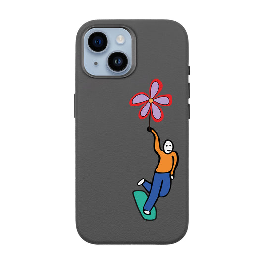 SKATEBOARDER-iPhone 14 Leather Premium Kılıf MagSafe Özellikli