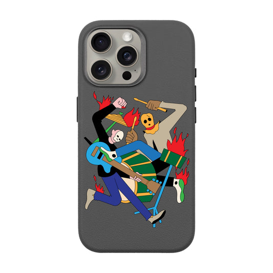 MONSTER MASH-iPhone 15 Pro Max Leather Premium Kılıf MagSafe Özellikli