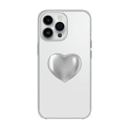 SILVER HEART-iPhone 15 Pro Max Solid Kılıf
