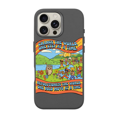 CHANGE THE WORLD-iPhone 16 Pro Max Leather Premium Kılıf MagSafe Özellikli