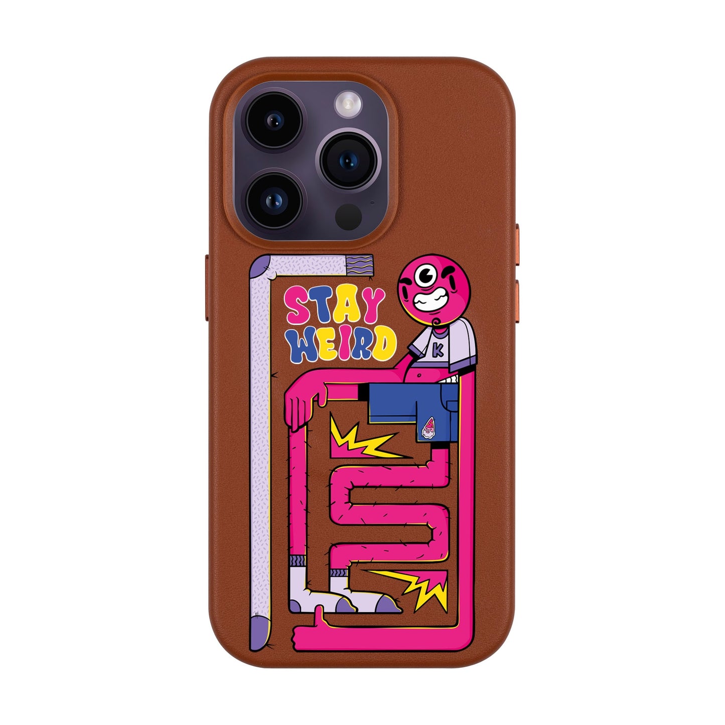 OG TOOTHY-Leather Kılıf MagSafe Özellikli - iPhone 14 Pro