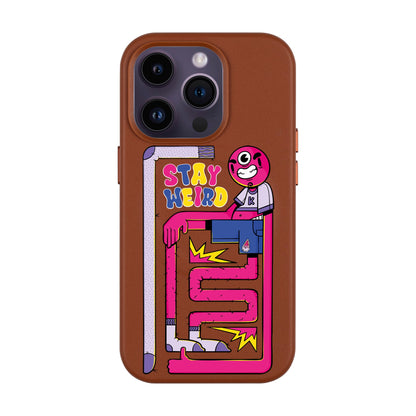 OG TOOTHY-Leather Kılıf MagSafe Özellikli - iPhone 14 Pro