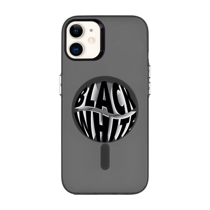 BLACK WHITE-iPhone 11 Hold Kılıf MagSafe Özellikli