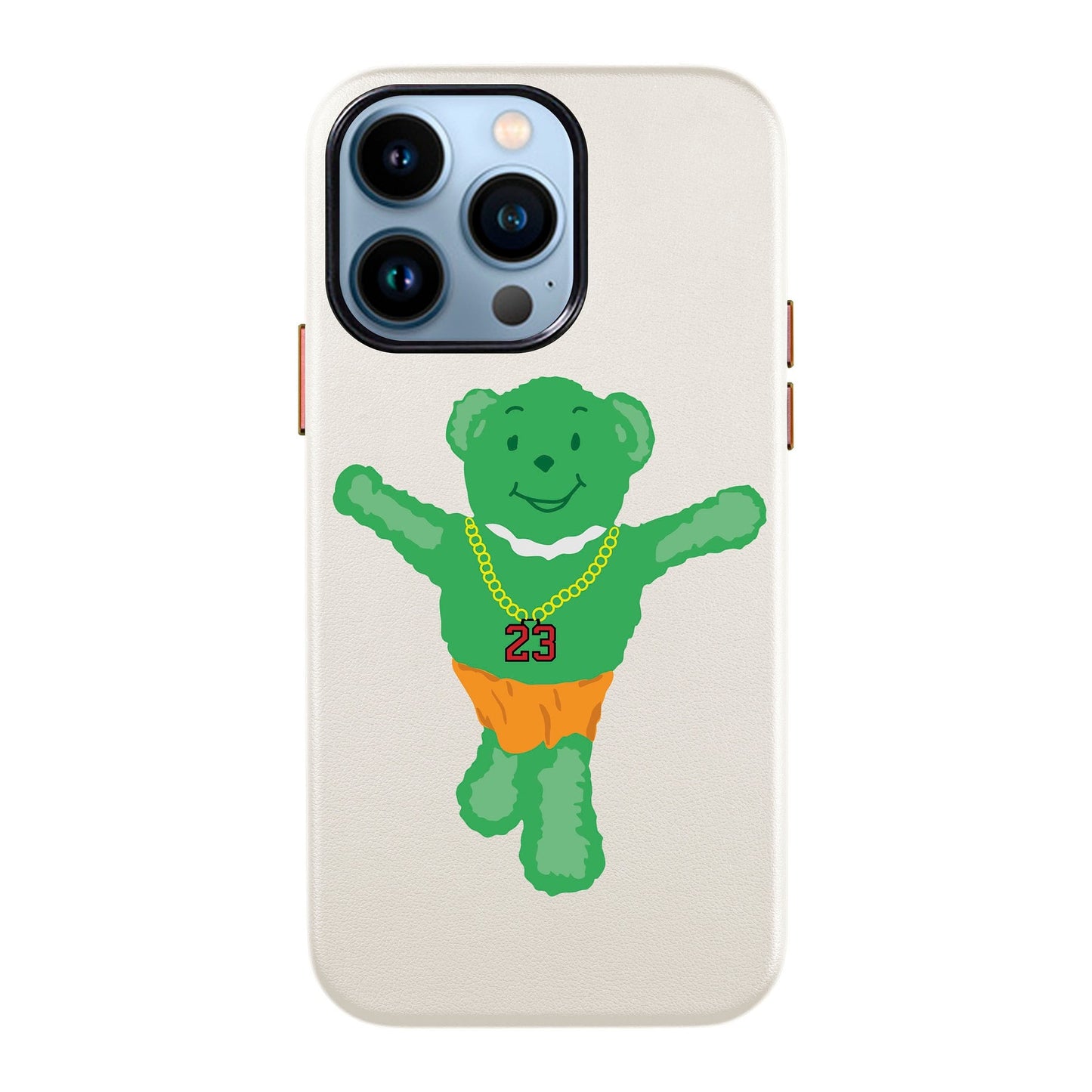 GREEN BEAR-iPhone 13 Pro Max Leather Kılıf