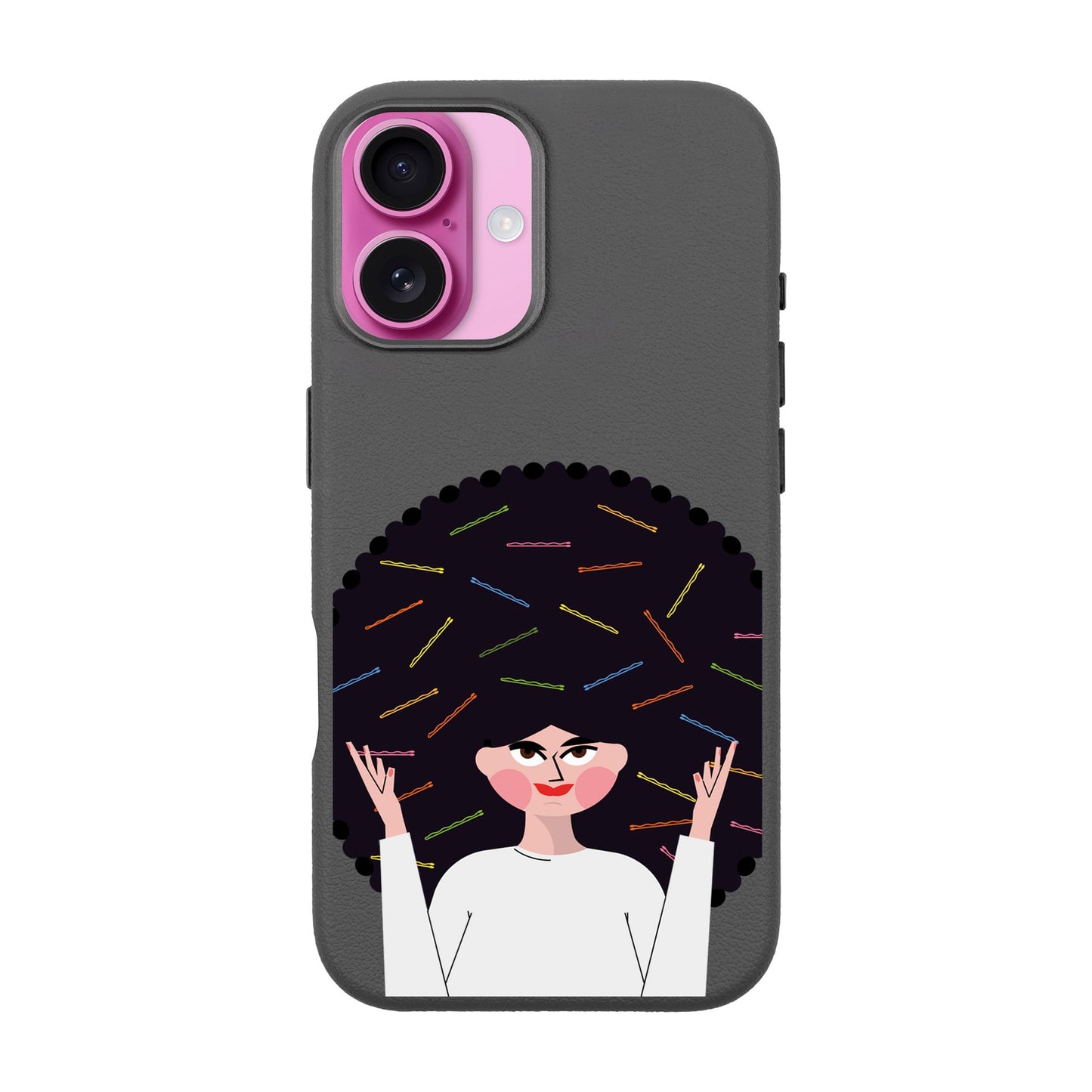 TANGLES OF HAPPINESS-iPhone 16 Plus Leather Premium Kılıf MagSafe Özellikli