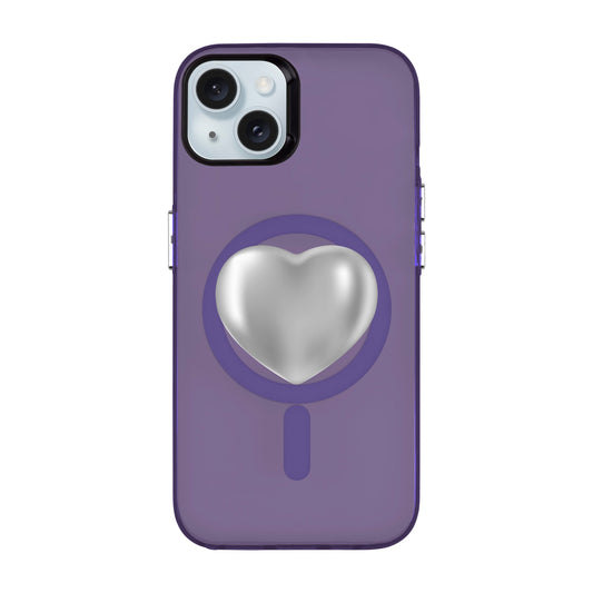 SILVER HEART-iPhone 15 Plus Hold Kılıf MagSafe Özellikli